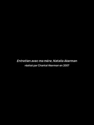 Постер: Interview with my mother, Natalia Akerman