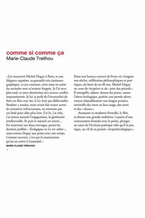 Постер: Comme si, comme ça