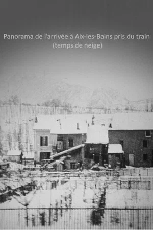 Постер: Panorama de l’arrivée à Aix-les-Bains pris du train (temps de neige)