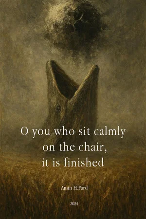 Постер: O you who sit calmy on the chair, it is finished
