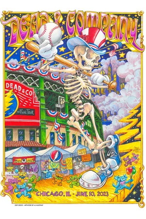 Постер: Dead & Company: 2023-06-10 Wrigley Field, Chicago, IL, USA