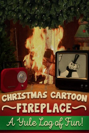 Постер: Christmas Cartoon Fireplace: A Yule Log of Fun!