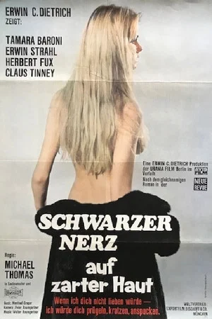Постер: Schwarzer Nerz auf zarter Haut