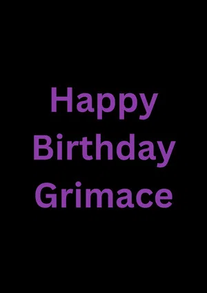 Постер: Happy Birthday Grimace