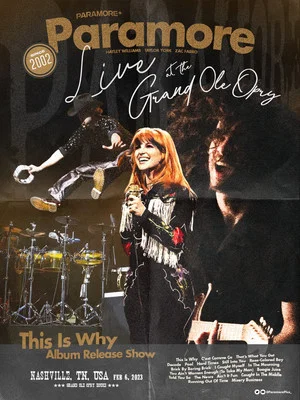 Постер: Paramore: Live at the Grand Ole Opry