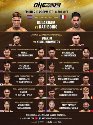 Постер: ONE Friday Fights 26: Kulabdam vs. Bohic