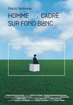 Постер: Homme Cadré sur Fond Blanc