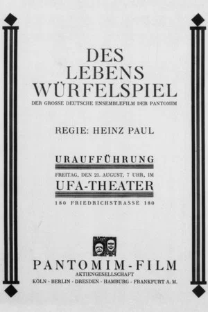 Постер: Des Lebens Würfelspiel