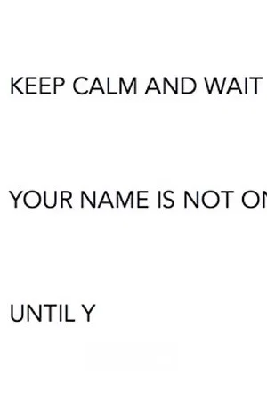 Постер: Keep Calm and Wait