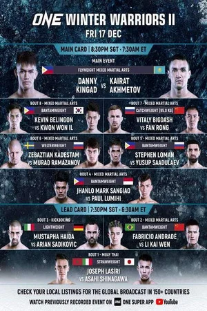 Постер: One Championship: Winter Warriors II