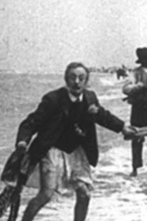 Постер: De mésaventure van een Fransch heertje zonder pantalon aan het strand te Zandvoort