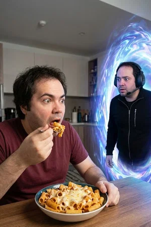 Постер: Oğuz Sasi Meets With Oğuz Sasi Who Comes From Other Dimension While Eating Pasta With Cheese