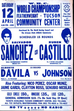 Постер: Salvador Sanchez vs. Ruben Castillo